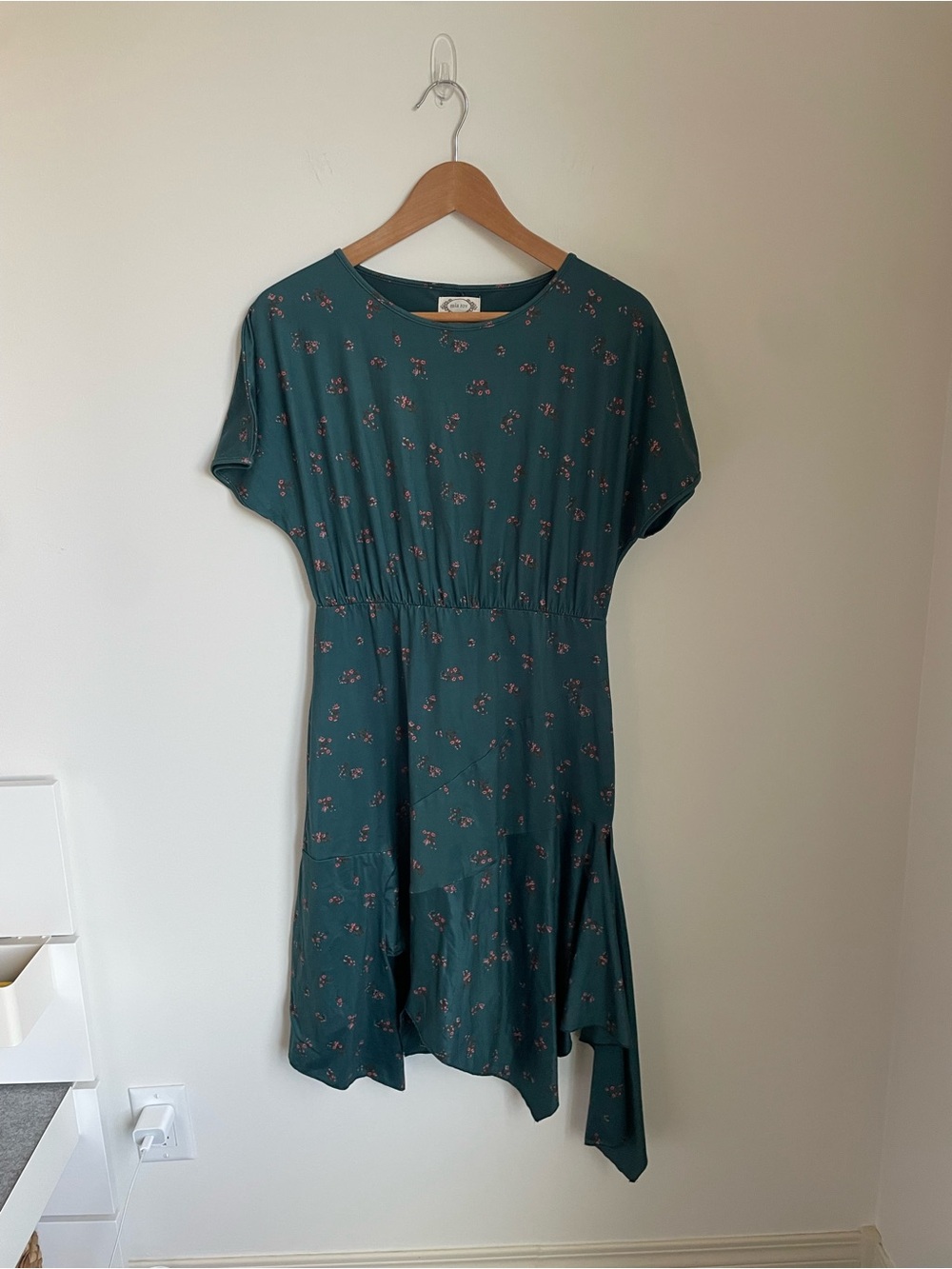 Joyfolie Teal Floral Midi Dress